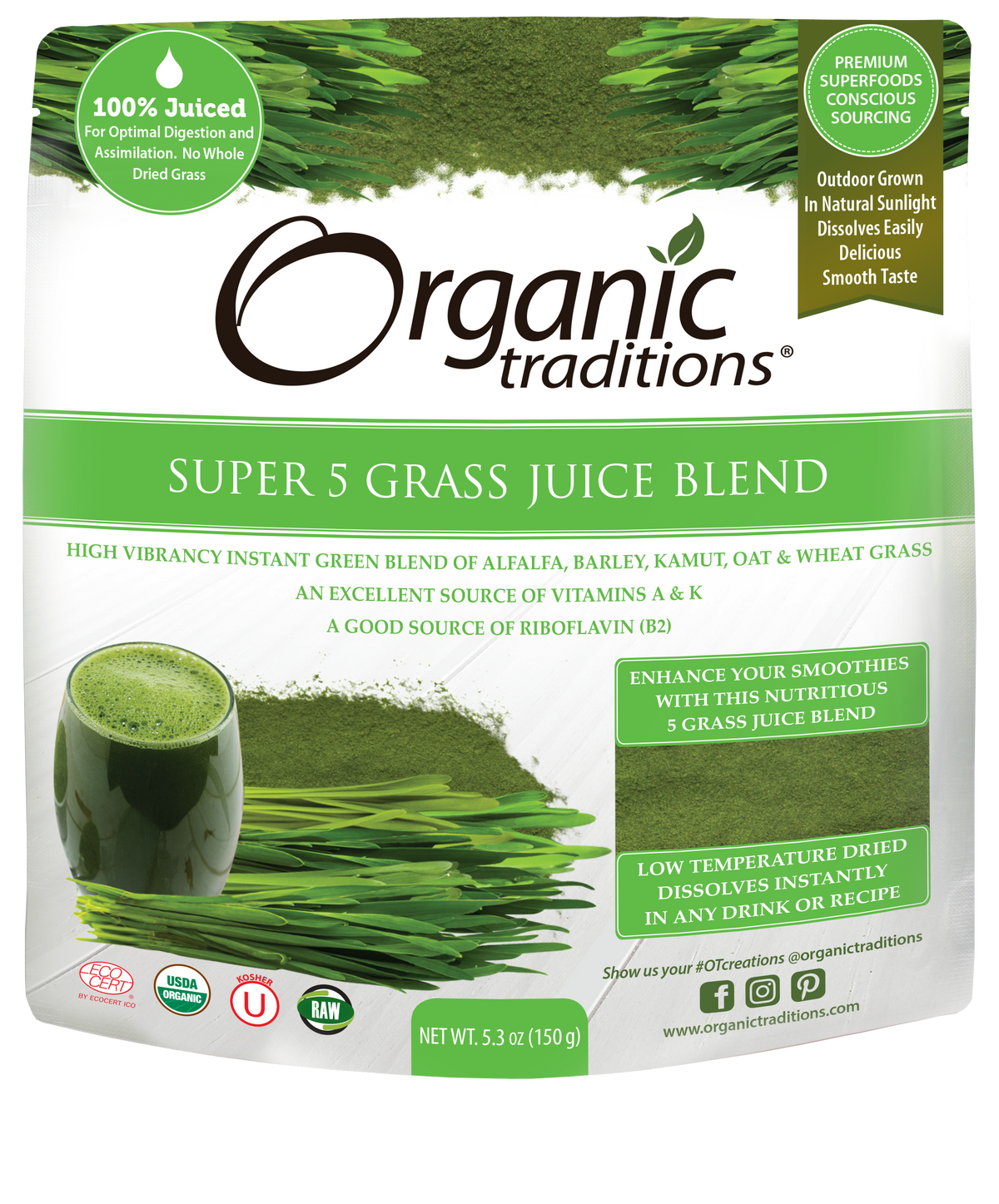 Organic Super 5 Grass Juice (150G)