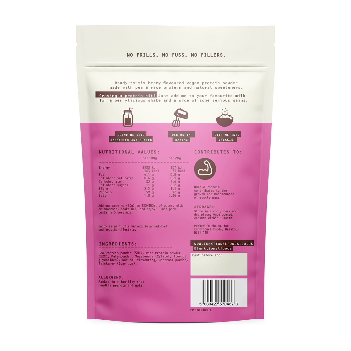 Funktional Foods Protein Blend Berry (100G)
