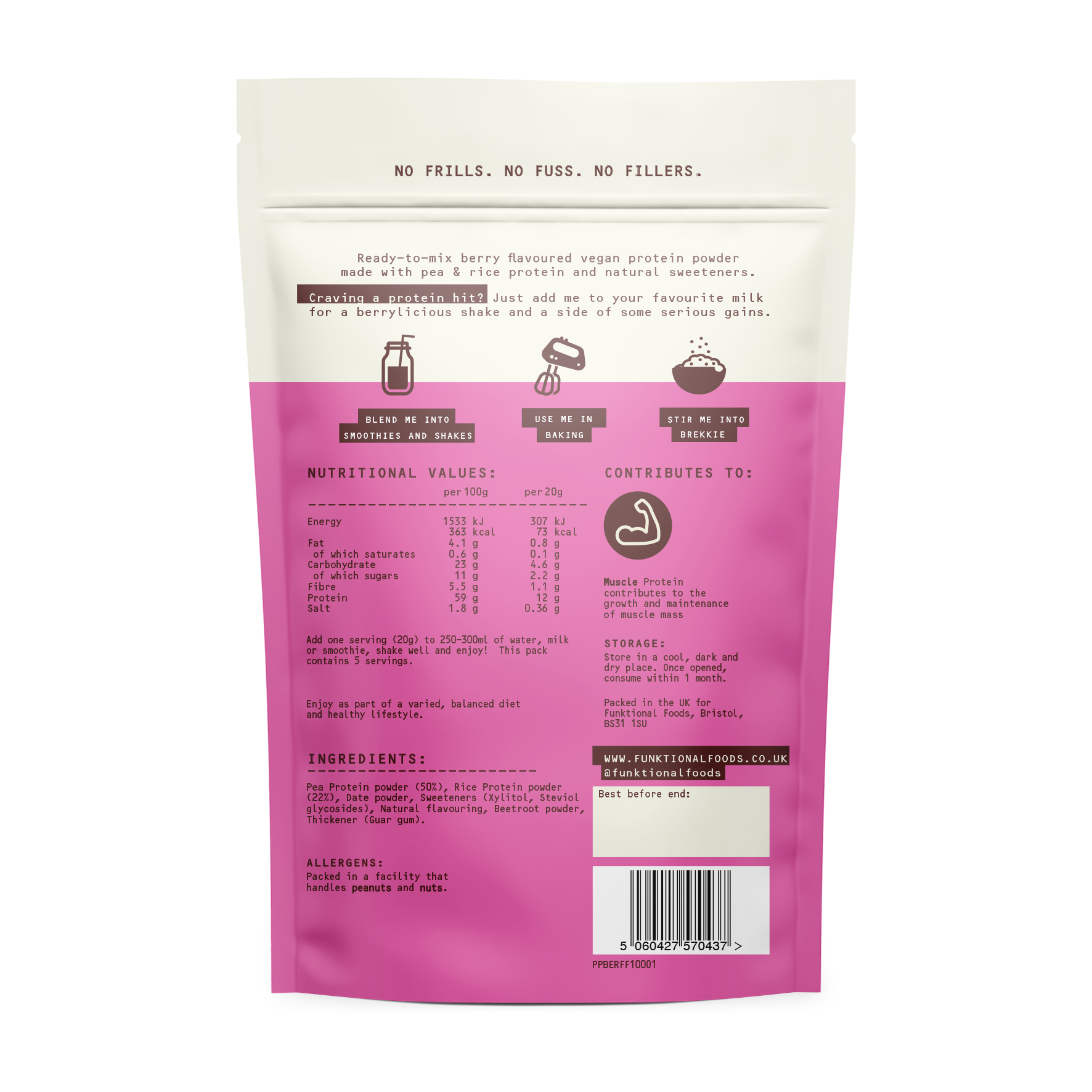 Funktional Foods Protein Blend Berry (100G)