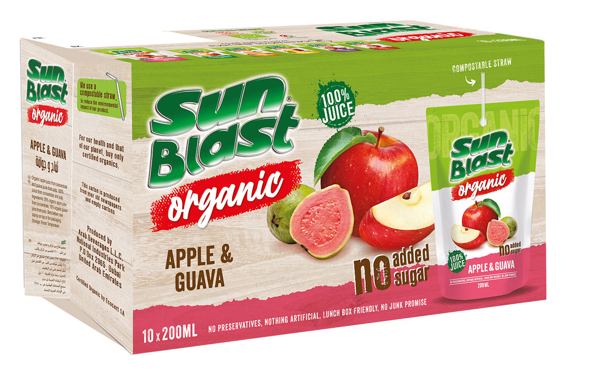 Organic Apple Guava Juice Sunblast (200ML)