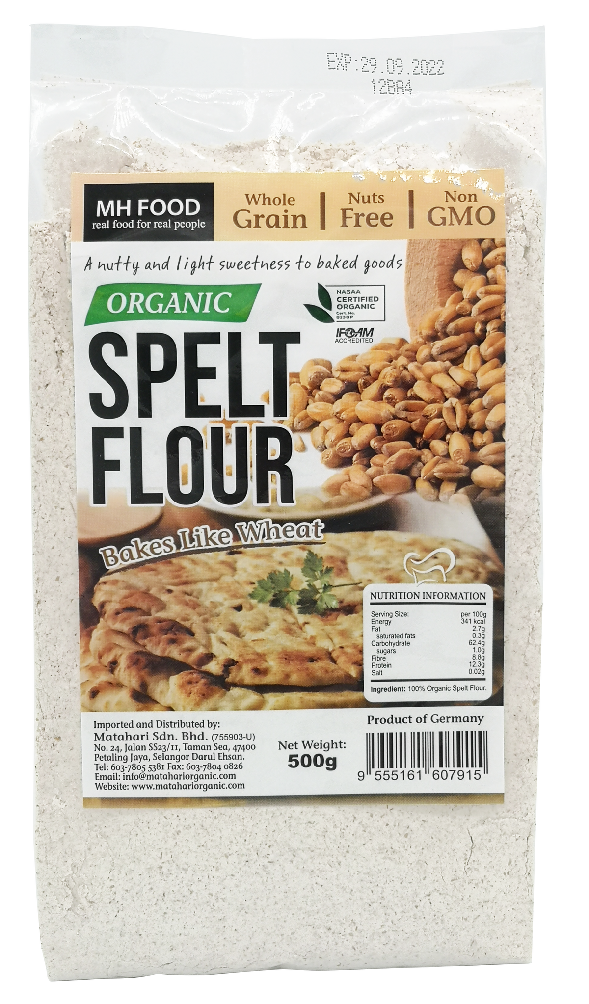 Organic Spelt Flour (500GM)