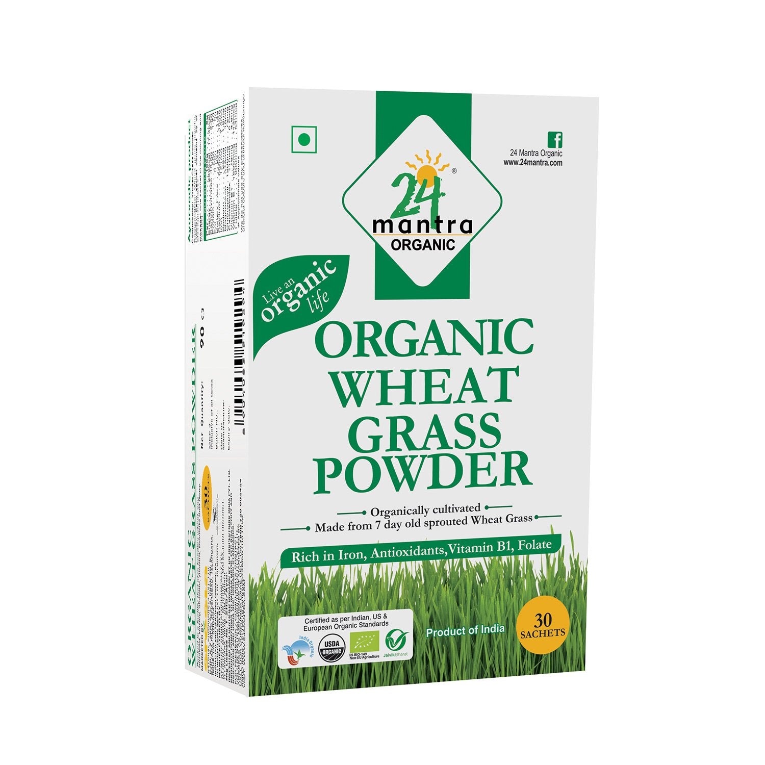 Organic Wheatgrass (30Sachets) (90G)