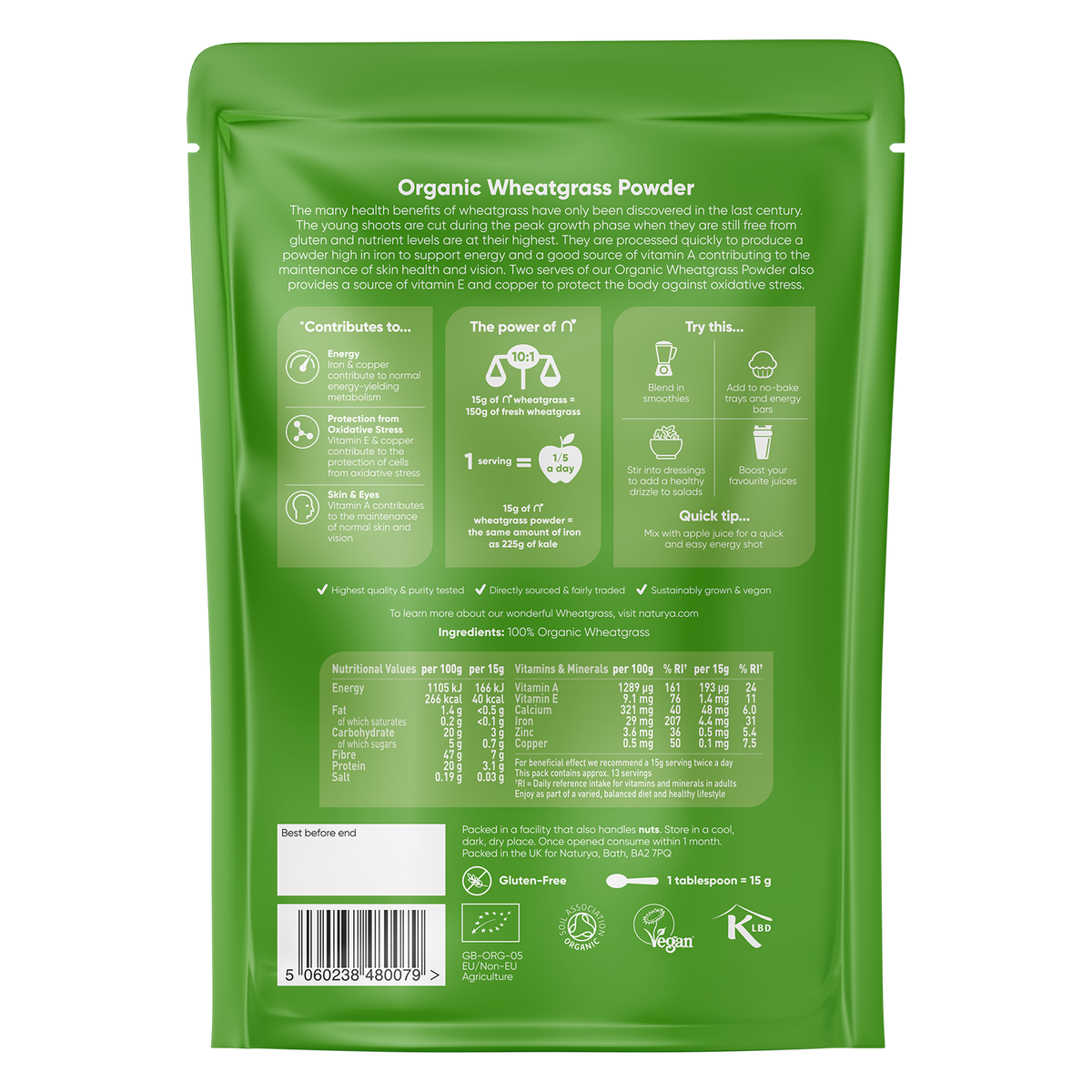 Wheatgrass Powder Organic (200G)