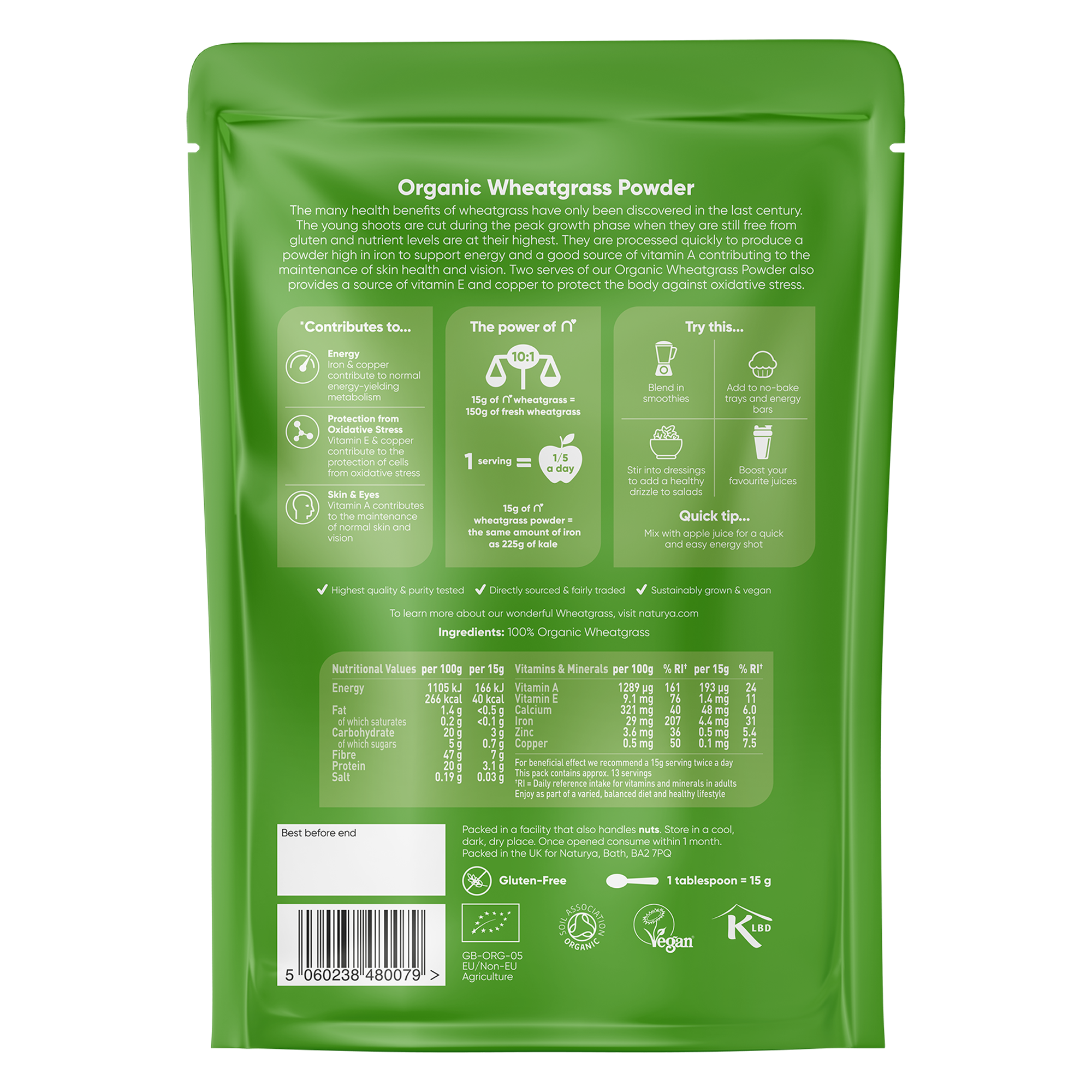 Wheatgrass Powder Organic (200G)