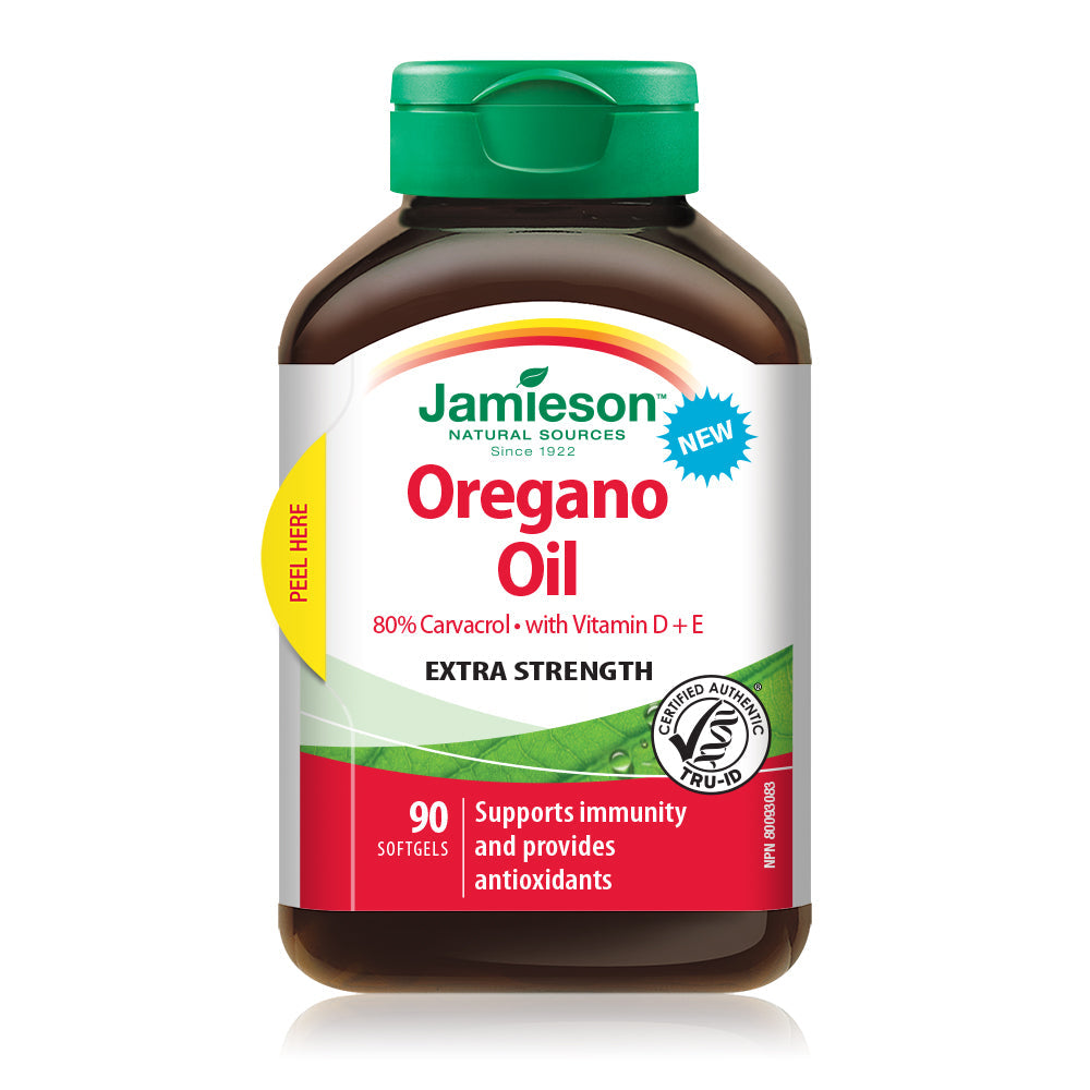 Jamieson Oregano Oil with Vitamin D + E Extra Strength